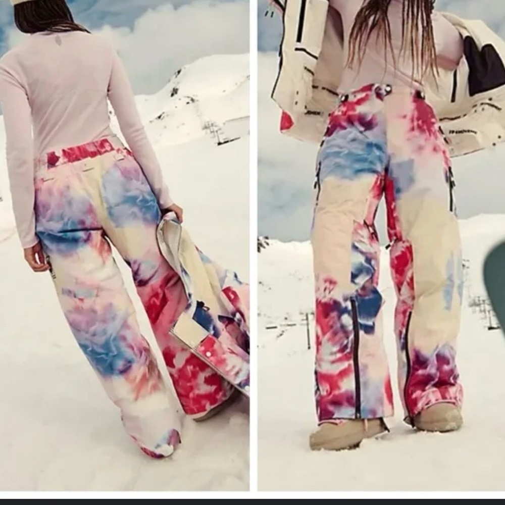 Free People Movement On The Ascend Tie Dye Water Resistant Ski Snowboard Pants - Picture 2 of 16